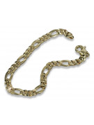 Pulsera Moderna Figaro de Oro Amarillo 14k - 7mm cb042y