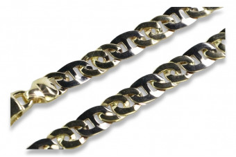 Bracelet vintage en or jaune italien avec coupe de diamant 6mm cb048