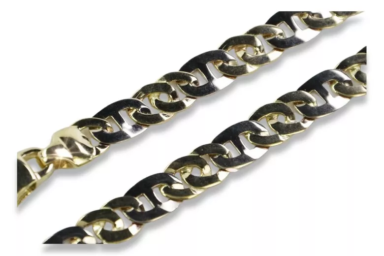 Pulsera de Corte de Diamante en Oro Amarillo Italiano Vintage cb048