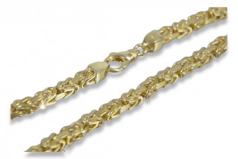 Bracelet Byzantin en or jaune 14 carats, 4 mm, Pierres Précieuses Diverses cb052y