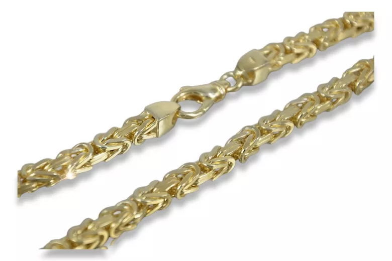 Bracelet Byzantin en or jaune 14 carats, 4 mm, Pierres Précieuses Diverses cb052y