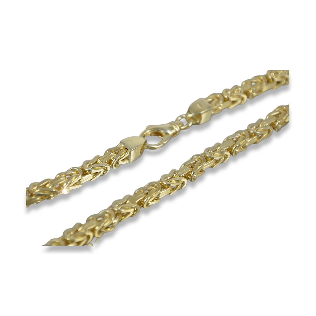 Bracelet Byzantin en or jaune 14 carats, 4 mm, Pierres Précieuses Diverses cb052y