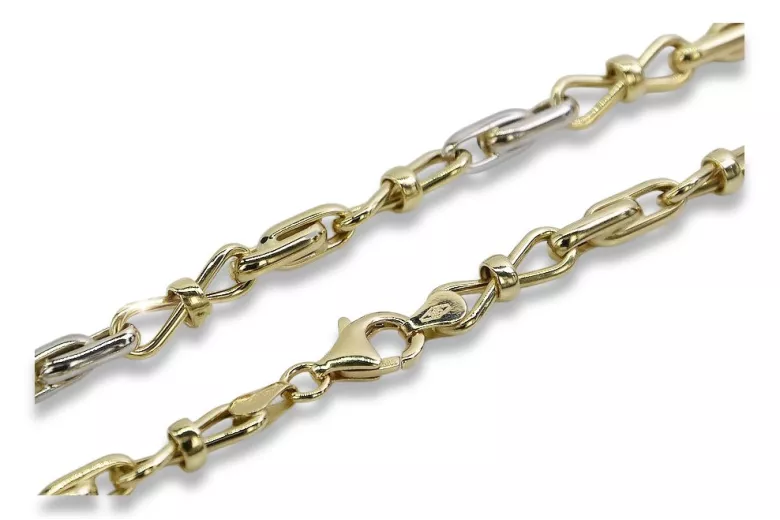 Pulsera de oro amarillo italiano de 14k con piedras preciosas cb061yw