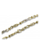 Italian 14K Yellow Gold Bracelet with White Gold Accents cb061yw