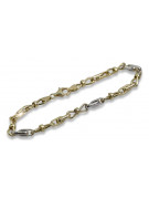 Pulsera de oro amarillo italiano de 14k con piedras preciosas cb061yw