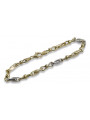 Bracelet en Or Jaune Italien 14K, Pierre de Lune et Topaze cb061yw