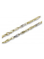 Italian 14K Yellow Gold Bracelet with White Gold Accents cb062yw