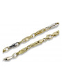 Italian 14K Yellow Gold Bracelet with White Gold Accents cb062yw