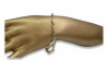 Браслет из итальянского желтого 14k золота, различные камни cb062yw