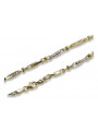 Elegant Italian 14K Gold Bracelet with Yellow and White Gemstones cb063yw