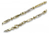 Pulsera de oro amarillo italiano de 14K con diferentes piedras, 21cm. cb063yw