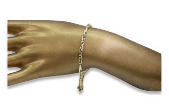 Браслет італійського жовтого золота 14K, 3мм cb064y