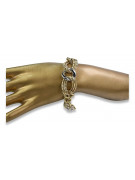 Italian 14K Two-Tone Gold Heart Bracelet cb068yw