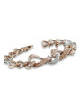 14K Rosé & Weißgold Fantasie-Armband cb068rw