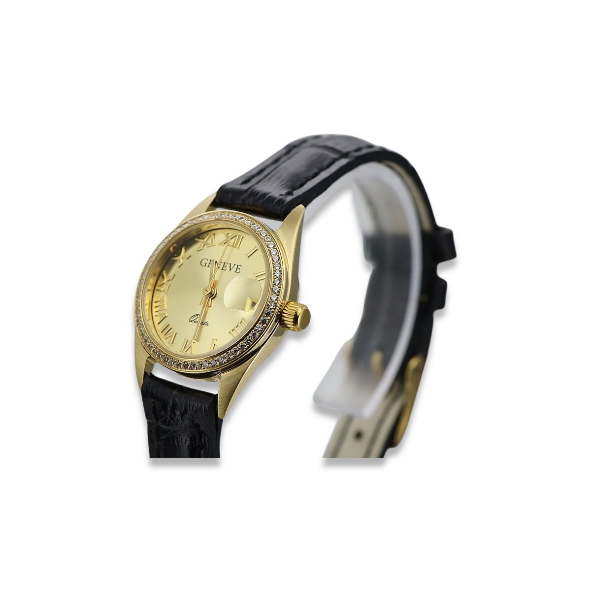 Reloj de damas de oro ★ zlotychlopak.pl ★ Pureza de oro 585 333 ¡Precio bajo!