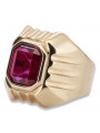 Bague Rubis Vintage en Or Rose 14 carats vsc002r