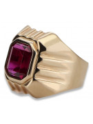 Ruby Vintage 14K Rose Gold Men's Signet Ring vsc002r