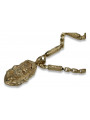 Gold God's medallion with a chain ★ zlotychlopak.pl ★ Gold 585 333 Low price