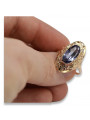 Russian Soviet rose 14k 585 gold Alexandrite Ruby Emerald Sapphire Zircon ring  vrc084