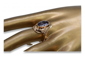 Inel sovietic rusesc din aur 585 trandafir 14k alexandrit rubin smarald safir zircon vrc014