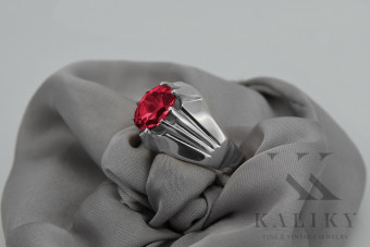 Sterling Silver 925 Ruby Statement Ring vrc016s