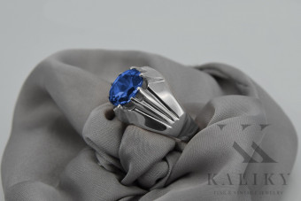 Sterling Silver 925 Sapphire Statement Ring vrc016s