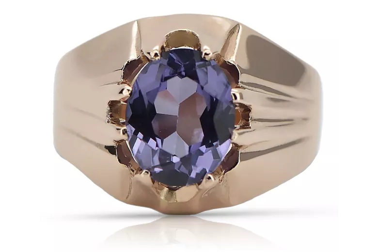 Rose soviétique russe 14k 585 or Alexandrite Ruby Emerald Sapphire Zircon ring vrc014