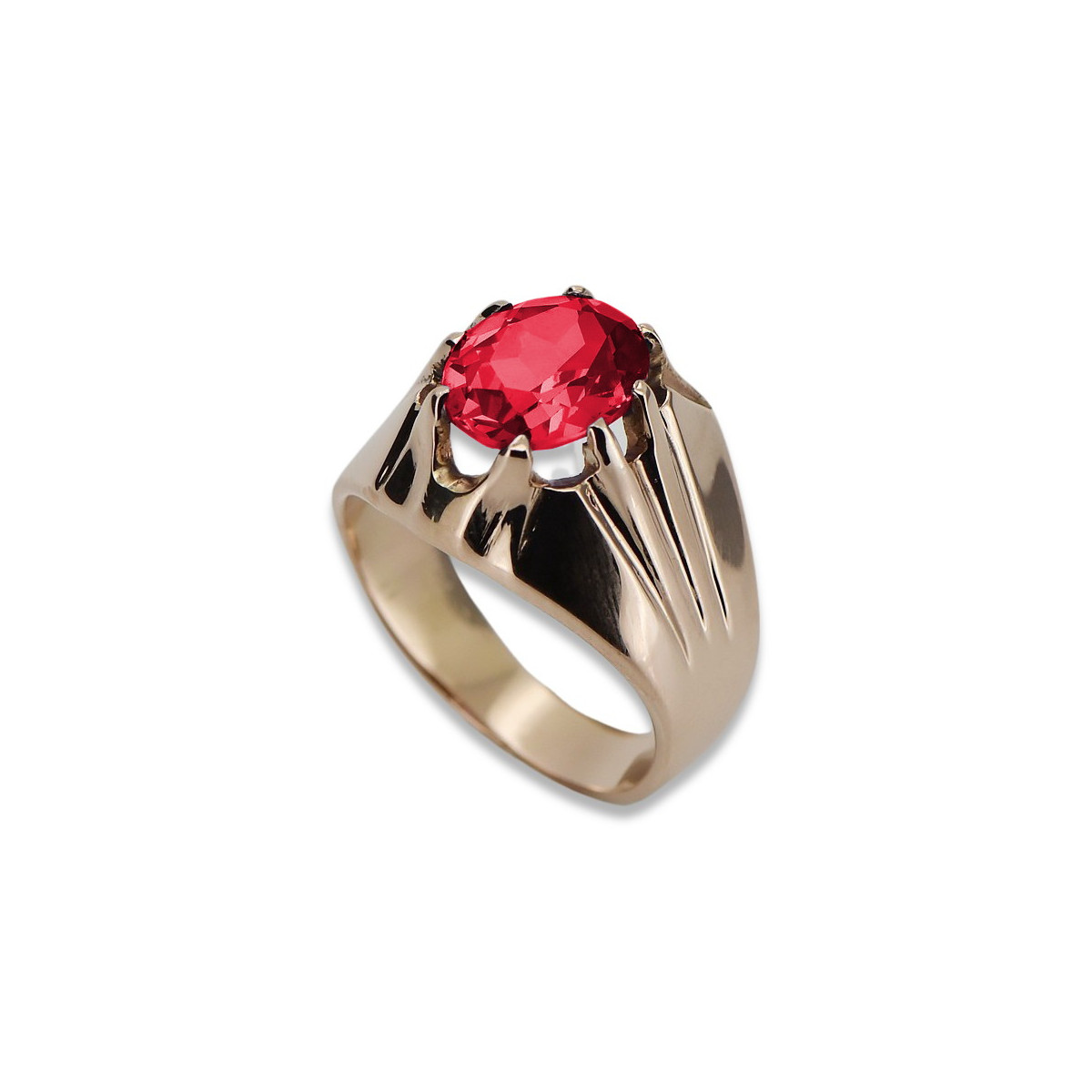 Russische sowjetische Rose 14 Karat 585 Gold Alexandrit Rubin Smaragd Saphir Zirkon Ring vrc014