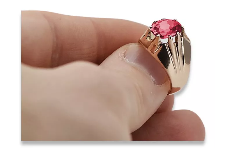 Rose soviétique russe 14k 585 or Alexandrite Ruby Emerald Sapphire Zircon ring vrc014