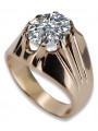 Russische sowjetische Rose 14 Karat 585 Gold Alexandrit Rubin Smaragd Saphir Zirkon Ring vrc014