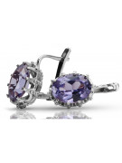 Boucles d'oreilles en argent sterling 925, Alexandrite vec079s