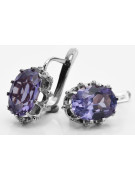 Sterling Silver 925 Alexandrite Drop Earrings vec079s