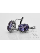 Boucles d'oreilles en argent sterling 925, Alexandrite vec079s