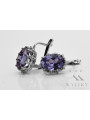 Boucles d'oreilles en argent sterling 925, Alexandrite vec079s