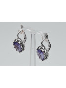 Boucles d'oreilles en argent sterling 925, Alexandrite vec079s