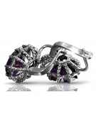 Boucles d'oreilles en argent sterling 925, Alexandrite vec079s