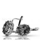 Pendientes de Plata de Ley 925, Ajust. Vintage con Piedras Diferentes vec079s