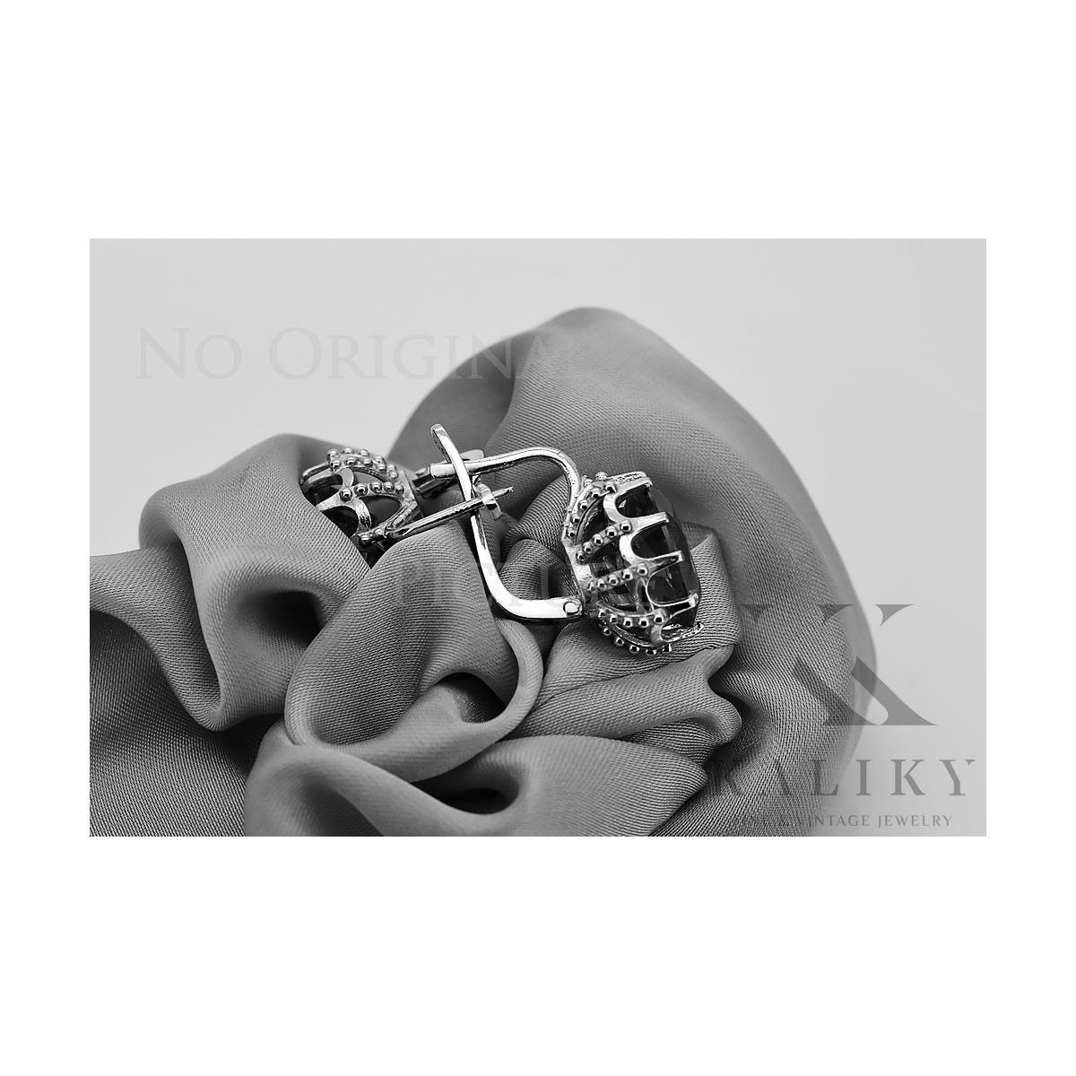 Boucles d'oreilles en argent sterling 925, Réglag vintage vec079s