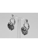 Sterling Silver 925 Vintage Earrings Setting with Stones vec079s