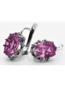 Pendientes de Plata 925, Amatista Vintage vec079s