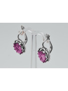 Стерлингово сребро 925, Аметис обици Vintage (925 Silver, Amethyst earrings) vec079s