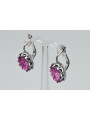 Стерлингово сребро 925, Аметис обици Vintage (925 Silver, Amethyst earrings) vec079s