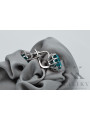 Aretes de Plata de Ley 925 con Aguamarina Vintage vec079s