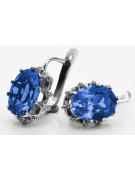 Vintage Sterling Silver 925 Sapphire Earrings vec079s