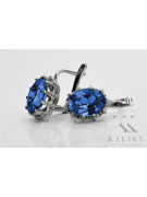 Vintage Sterling Silver 925 Sapphire Earrings vec079s