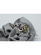 Boucles d'oreilles en argent sterling 925, Péridot jaune vec079s