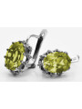 925 Sterling Silber Ohrringe mit Gelben Peridotsteinen vec079s