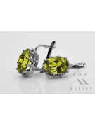 Aretes de Plata 925, Peridoto Amarillo Vintage vec079s