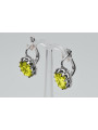 Boucles d'oreilles en argent sterling 925, Péridot jaune vec079s