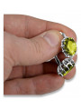 Aretes de Plata 925, Peridoto Amarillo Vintage vec079s